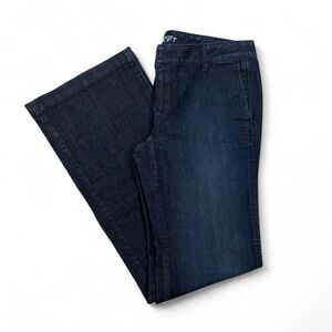 LOFT Women's Dark Blue Flare Jeans